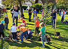 Pflanzung von 2 Obstbumen und einem Kastanienbaum im Kindergarten St. Peter und Paul am 24.09.2021